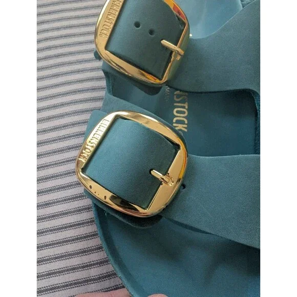 Birkenstock Arizona Big Buckle Biscay Bay Narrow Fit EU 41 US 10 - Picture 4 of 12